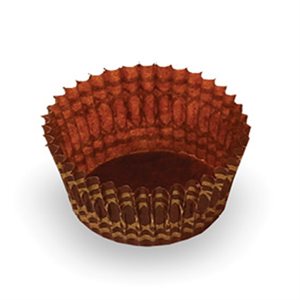SMALL PETIT FOUR CUP, BROWN / GOLD
