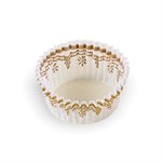 SMALL PETIT FOUR CUP, WHITE / GOLD