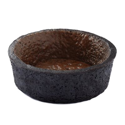 STRAIGHT-EDGE BLACK COCOA TARTLET, ROUND (2 IN / 5 CM)