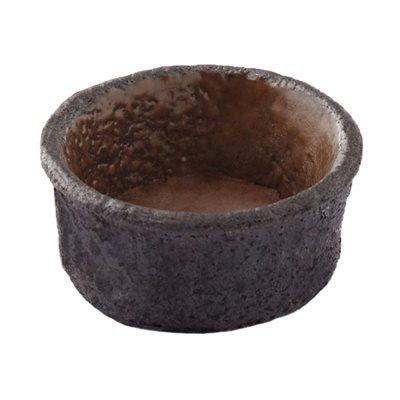 MINI STRAIGHT-EDGE BLACK COCOA TARTLET, ROUND (1.4 IN / 3.5 CM)