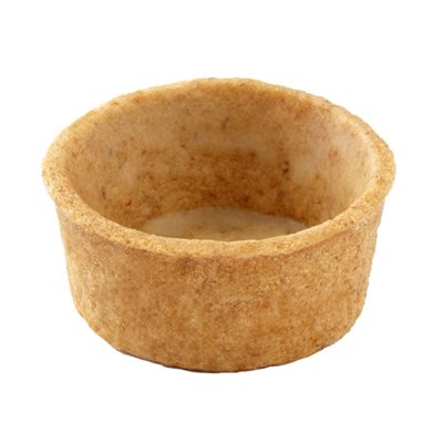 MINI STRAIGHT-EDGE GRAHAM CRACKER TARTLET, ROUND (1.4 IN / 3.5 CM)