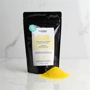 DÉCOR YELLOW CRYSTAL SUGAR, NATURAL, 25 LB