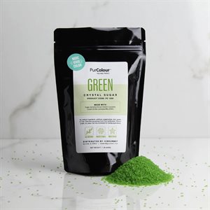 DÉCOR GREEN CRYSTAL SUGAR, NATURAL, 1 LB