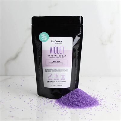 DÉCOR VIOLET CRYSTAL SUGAR, NATURAL, 1 LB