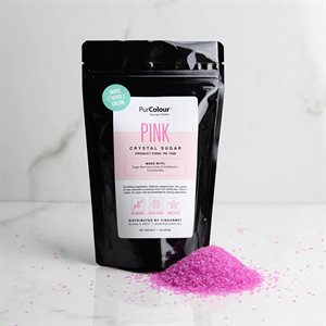 DÉCOR PINK CRYSTAL SUGAR, NATURAL, 1 LB