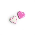 Pink and White Dipped Heart Cookie