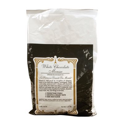WHITE CHOCOLATE MOUSSE MIX, 1.08 LBS / 490 G X 8 