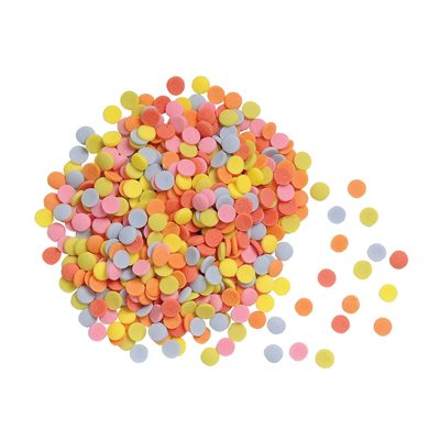 DÉCOR, ASSORT COLOR NATURAL CONFETTI, 4MM, 2.2 LB