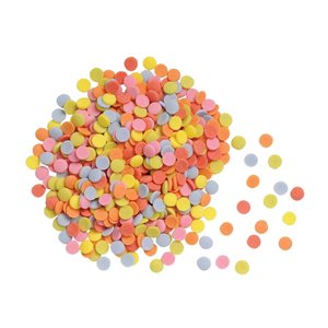 Confetti, assorted colors, natural, 4mm (33 lb.)