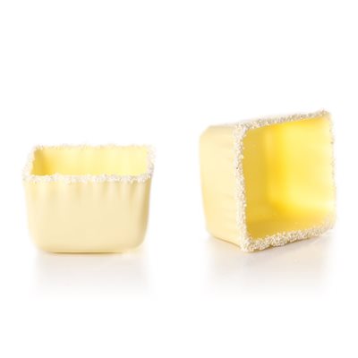 RIMMED SQUARE CUP, WHITE CHOCOLATE, 66PCS