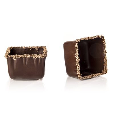 RIMMED SQUARE CUP, DARK CHOCOLATE, 66PCS