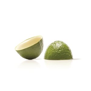 CHOCOLATE CUP HALF LIME, WT CHOC,1.9"x1.2", 36 PCS