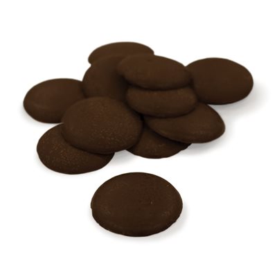 GLAZE COINS HARD DK CHOC, 6KG