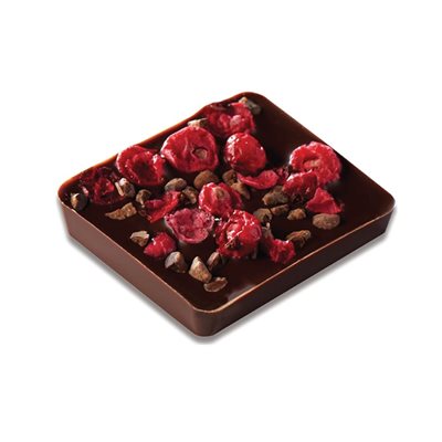 MENDIANT SQUARES, RED CURRANT & CACAO NIB, 240PC