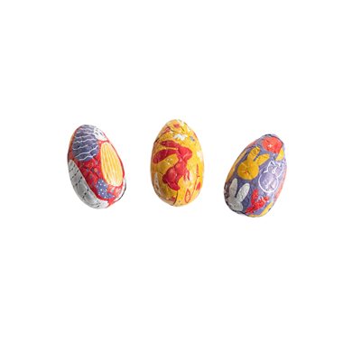 EASTER GIANDUJA EGG TRIO, MILK CHOC 46MM,100PC