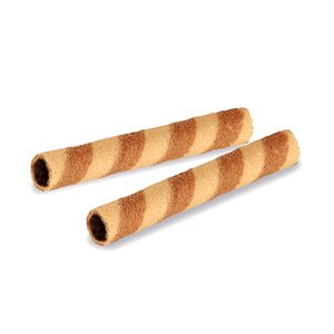 STRIPED ROLLED WAFER, CHOC FILLED, 3.1"X0.47", 220PC