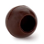 LARGE TRUFFLE SHELL, SEMISWEET CHOCOLATE 1.4 IN / 3.5 CM