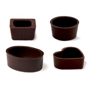 ASSORTED PRALINE CUPS, SEMISWEET CHOCOLATE