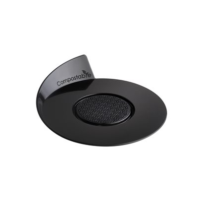 SET 100 COMPOSTABLE BLACK TRAYS - ROUND .86 MM