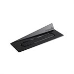 SET 100 COMPOSTABLE BLACK TRAYS - RECT 140X40MM