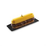 SET 100 COMPOSTABLE BLACK TRAYS - RECT 140X40MM