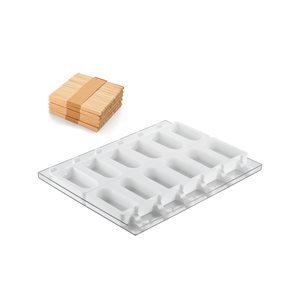 GEL12 CREMINO - 45X92X23MM 2 MOLD W / 50 STICKS+TRAY