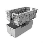 KIT WOODY 1100 - SET MOULD + SUPPORT 1240X100MM