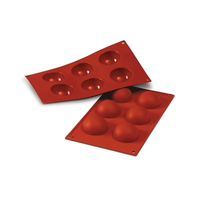 TERRACOTTA SILICONFLEX NACKED ITEM NR. 6 HALF-SPHERES ¯60 MM H 30 MM