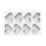 LEVEL HEARTS 35 - SILICONE MOULD N.8 80X66H12MM
