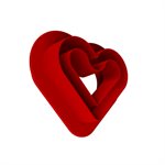 LEVEL HEARTS 35 - SILICONE MOULD N.8 80X66H12MM