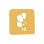 STENCIL PALLONCINO - SET 2 SILICONE MOULDS 119X62 H 1 MM