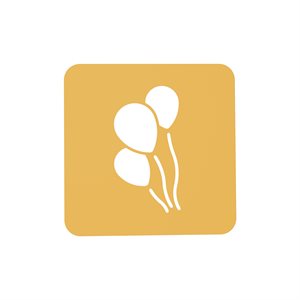 STENCIL PALLONCINO - SET 2 SILICONE MOULDS 119X62 H 1 MM