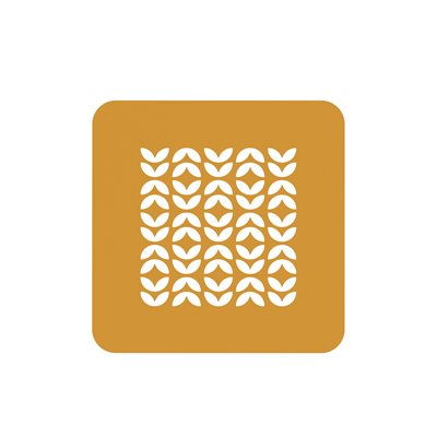 STENCIL FOLIAGE - SET 2 SILICONE MOULDS 100X100 H 1 MM