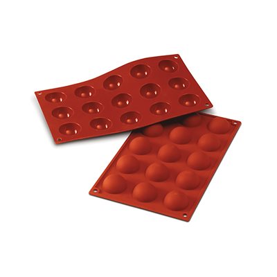 TERRACOTTA SILICONFLEX NACKED ITEM NR.15 HALF-SPHERES ¯40 MM H 20 MM