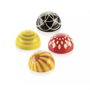 CHOCO STAMP A - 4 STAMPS HANDLE + 4 SILICONE MOULDS ¯ 31 H 17 MM