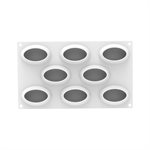OVAL 80 - SILICONE MOULD N.8 80X52 H 30 MM