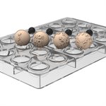 SEMISFERA01 & CHOCO STAMP B - CH013 TRITAN MOULD N.24