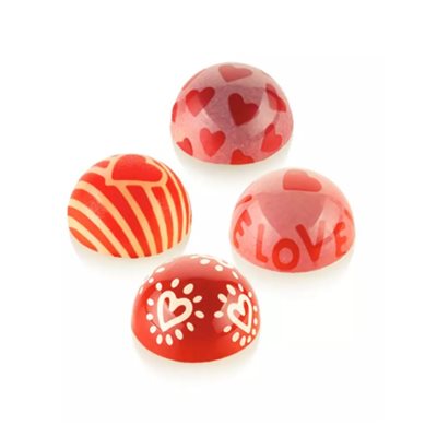 CHOCO STAMP C - 4 STAMPS HANDLE + 4 SILICONE MOULDS ¯31 H 17 MM