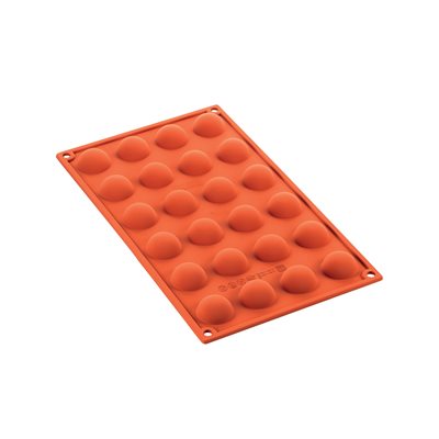 TERRACOTTA SILICONFLEX NACKED ITEM NR.24 HALF-SPHERES ¯30 MM H 15 MM