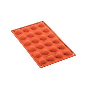 TERRACOTTA SILICONFLEX NACKED ITEM NR.24 HALF-SPHERES ¯30 MM H 15 MM
