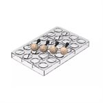 SEMISFERA01 & CHOCO STAMP D - CH013 TRITAN MOULD N.24 ø31 H 16 MM + 4 STAMPS