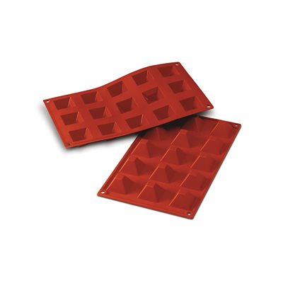 TERRACOTTA SILICONFLEX NACKED ITEM NR.15 PYRAMIDS 36 X 36 MM H 22 MM