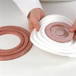 WHITE SILICONE MOULD ISERT DECOR ROUNDFROM ¯ 38 TO ¯ 240 MM H 10 MM IN GIFT BO