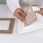 WHITE SILICONE MOULD ISERT DECOR SQUAREFROM 40X40 TO 240X240 H 10 MM IN GIFT BO