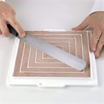 WHITE SILICONE MOULD ISERT DECOR SQUAREFROM 40X40 TO 240X240 H 10 MM IN GIFT BO