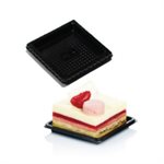 "SINGLE PORTION TRAY 58 X 58 MM SQUARE, BLACK"