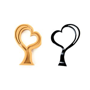 090301 - SUGARFLEX GOLD 090301 DECORAZIONI CORNICE CUORE STILE 170 X 25 H 255 MM