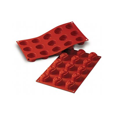 TERRACOTTA SILICONFLEX NACKED ITEM LITTLE ROSES 15 PCS