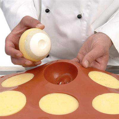 TERRACOTTA NACKED SILICONFLEX ITEM NR. 6 TOPPING DOME ¯ 75 MM H 40 MM