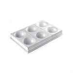 SET 6 ZUC160 ¯160 H 80 MM WHITE+ TRAY 60X40 TRANSPARENT